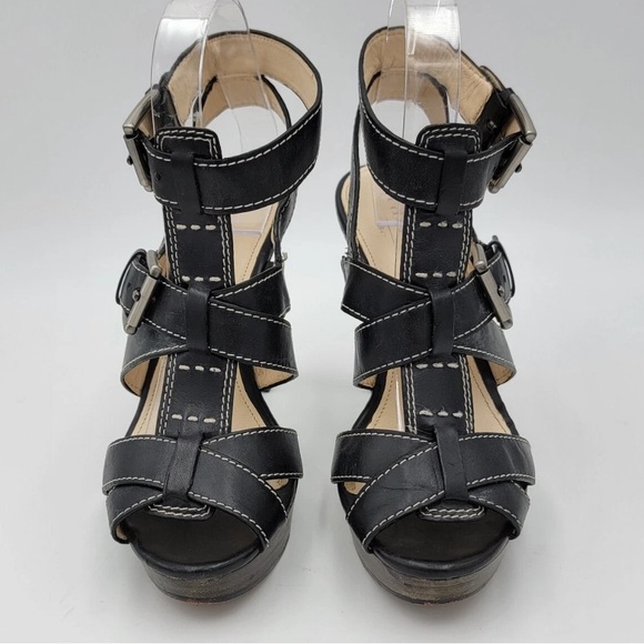 COACH Stefanie Buckle Gladiator HEEL PUMP Black Light Use Size 7 B - Picture 3 of 16